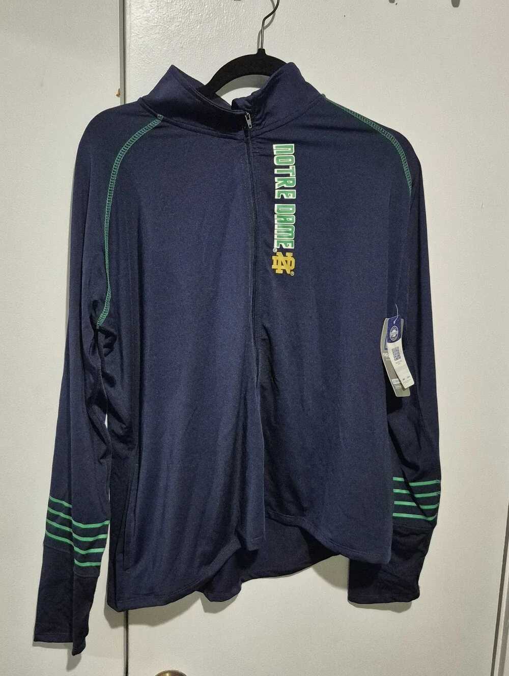 Pro Edge Notre Dame Fighting Irish Women’s 2XL Performance Jacket Blue New